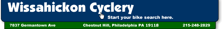 Wissahickon Cyclery - start your bike search here.